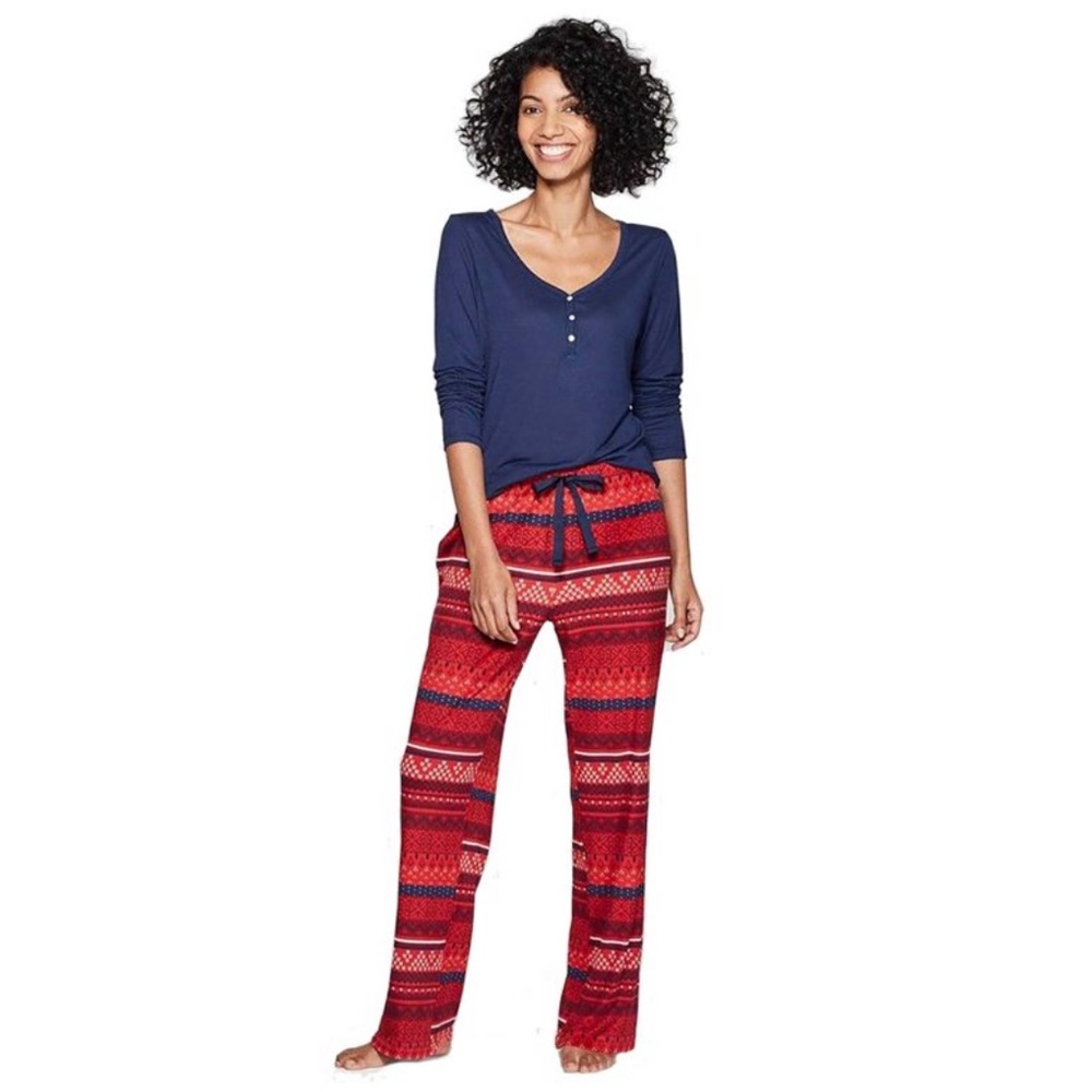 NWT Stars Above Women’s Henley Super Soft Pajama 2 Piece Set